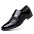 Men's Slip On Business Shoes Glossy Pointed Toe Office Footwear for Evening Parties